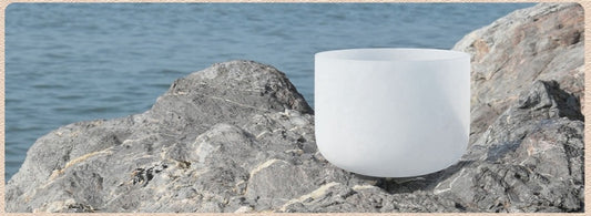 Frosted Crystal Singing Bowls Chakra healing tones