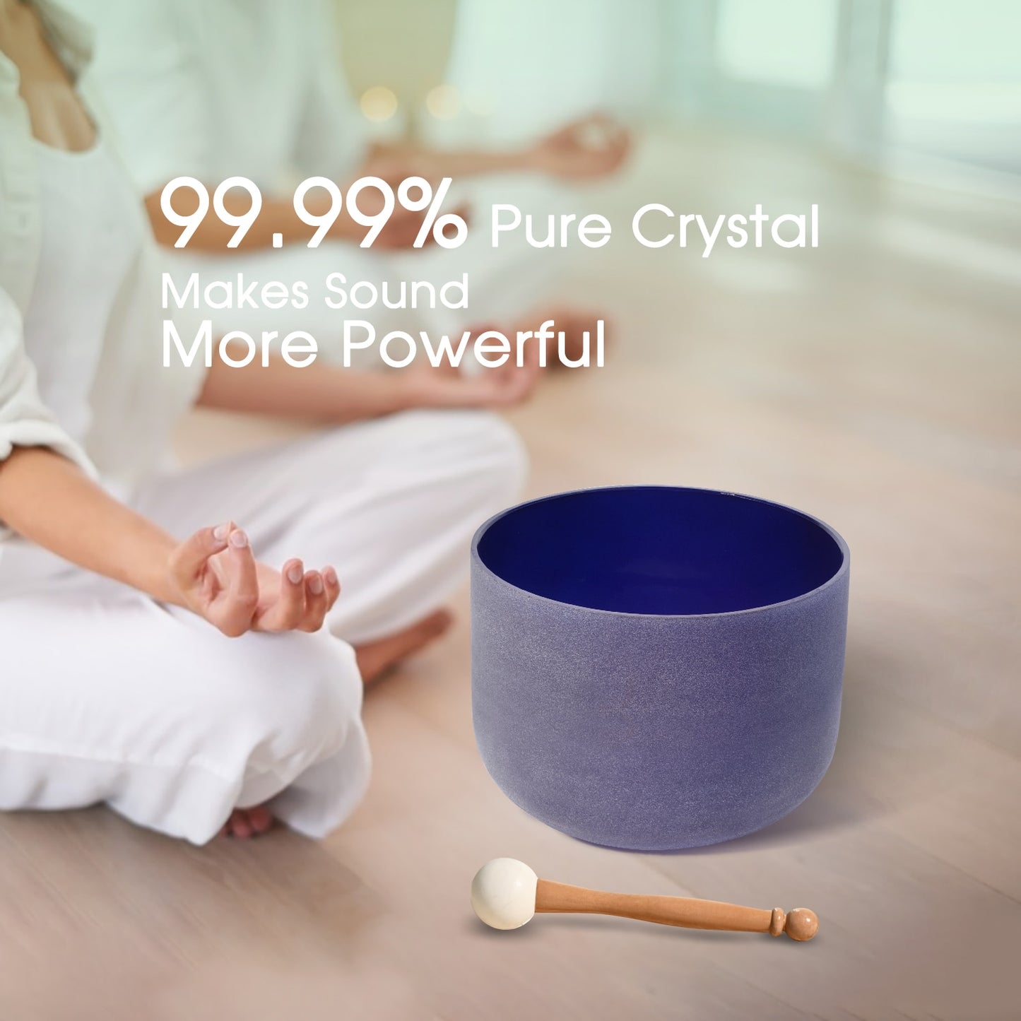 Any Chakra 8 Inch Quartz Crystal Singing Bowl