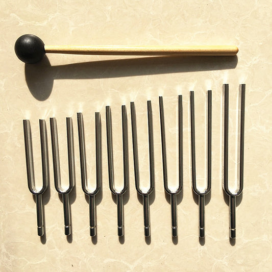 Chakra Tuning Fork Set of 8 for Healing