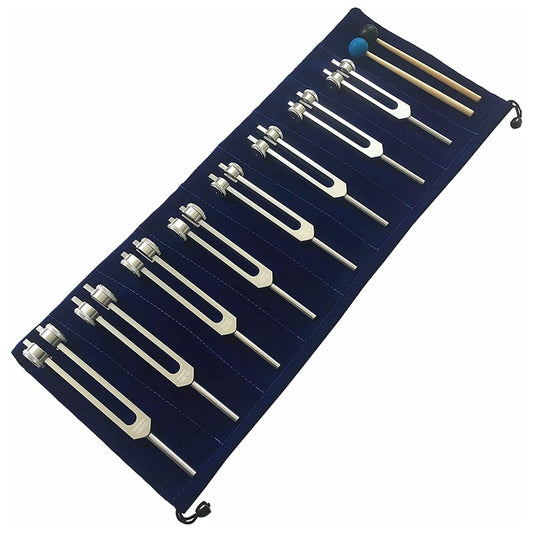 7 Chakras+1 Soul Purpose Healing Weighted Tuning Forks Aluminum Alloy 126.22-141.27 Hz Etc
