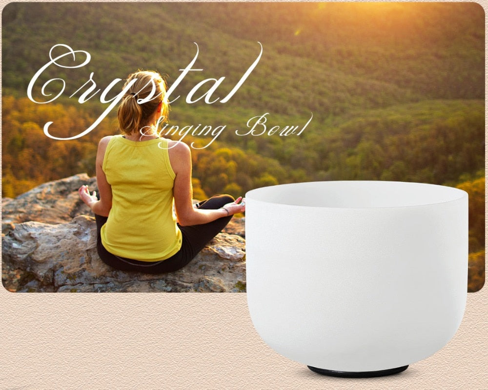 Frosted Crystal Singing Bowls Chakra healing tones