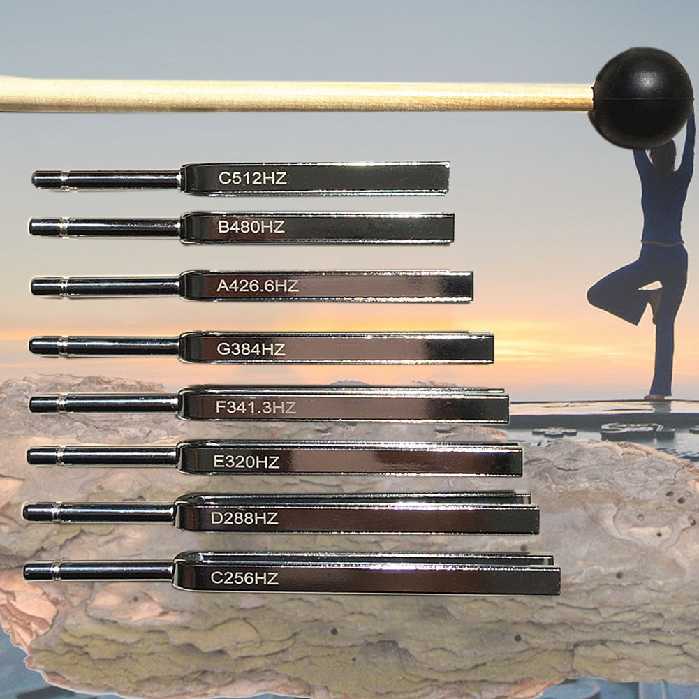 Chakra Tuning Fork Set of 8 for Healing