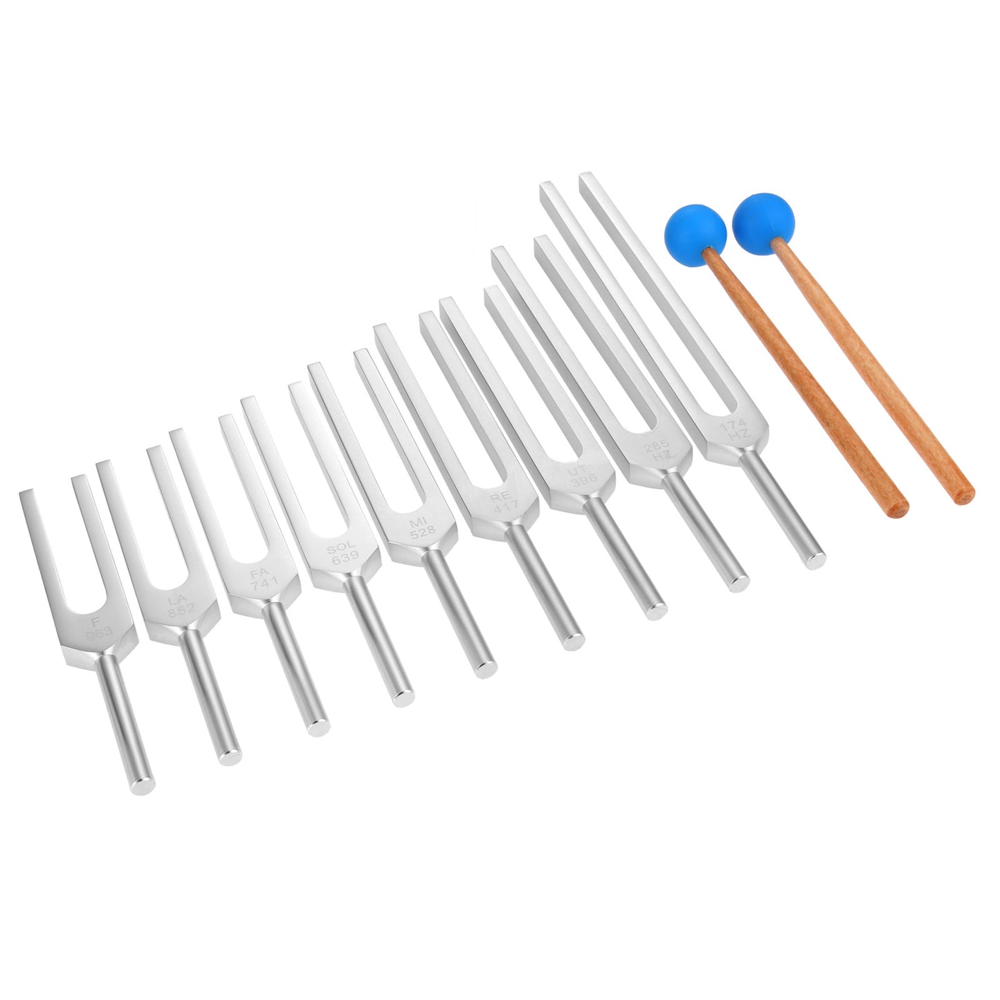 Healing Vibration Solfeggio Tuning Forks set of 9